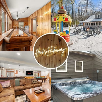 Luxury 6BR Lakehouse - 250ft to Lake Harmony